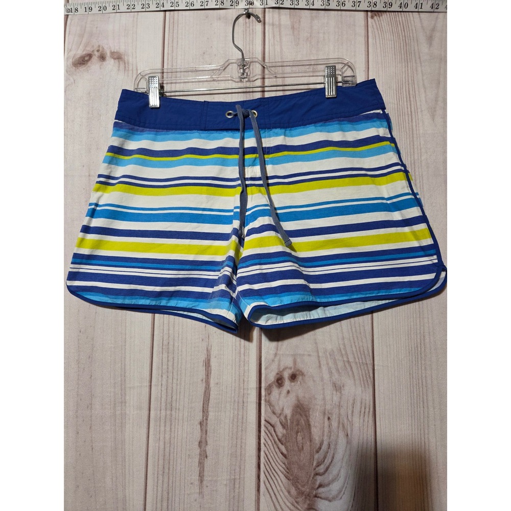 Tommy‎ Bahama Women's Board Shorts Size S P Blue Stripe Embroidered Logo